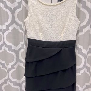 Beautiful dress for a wedding or just dinner out. Lace top and black bottom,